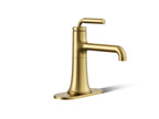 KOHLER K-27415-4-2MB Tone Single-Handle Bathroom Sink Faucet, 1.2 Gpm - Vibrant Brushed Moderne Brass