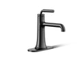 KOHLER K-27415-4-BL Tone Single-Handle Bathroom Sink Faucet, 1.2 Gpm - Matte Black