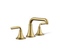 KOHLER K-27416-4N-2MB Tone Widespread Bathroom Sink Faucet, 0.5 Gpm - Vibrant Brushed Moderne Brass