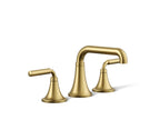KOHLER K-27416-4N-2MB Tone Widespread Bathroom Sink Faucet, 0.5 Gpm - Vibrant Brushed Moderne Brass