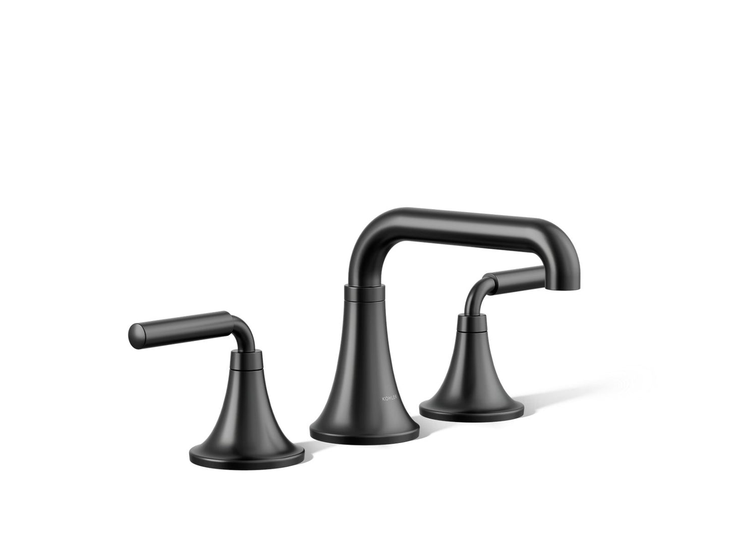 KOHLER K-27416-4-BL Tone Widespread Bathroom Sink Faucet, 1.2 Gpm In Matte Black