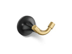 KOHLER K-27427-BMB Tone Robe Hook - Matte Black With Brushed Moderne Brass