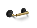 KOHLER K-27429-BMB Tone Pivoting Toilet Paper Holder - Matte Black With Brushed Moderne Brass
