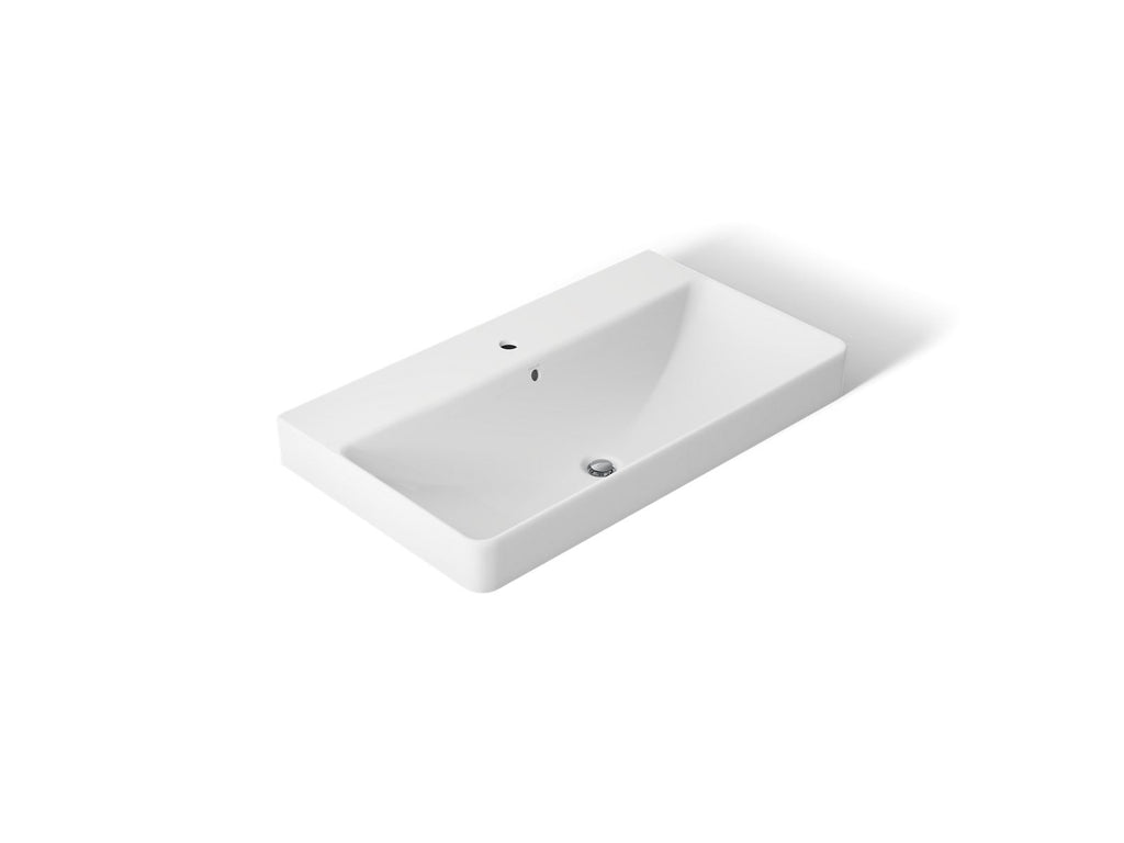 KOHLER K-2749-1-0 Vox 35-1/2" Rectangular Vessel Bathroom Sink - White