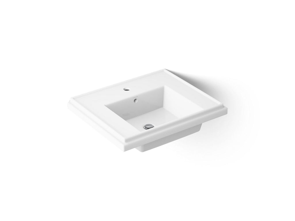 KOHLER K-2757-1-0 Tresham 24" Square Pedestal Bathroom Sink - White