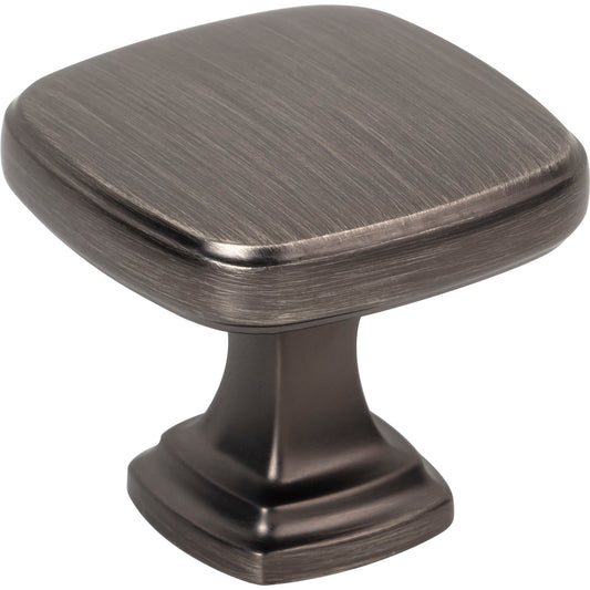 JEFFREY ALEXANDER 782BNBDL Fontana 1-3/8" Length Square Knob - Brushed Pewter