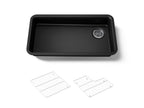KOHLER K-27785-CM1 Cairn 33" Undermount Single-Bowl Kitchen Sink - Matte Black