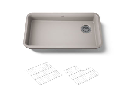 KOHLER K-27785-CM3 Cairn 33" undermount single-bowl kitchen sink - Matte Taupe