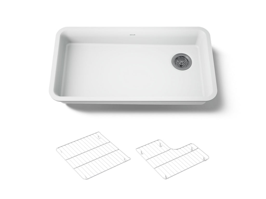 KOHLER K-27785-CM6 Cairn 33" Undermount Single-Bowl Kitchen Sink - Matte White