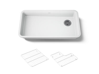 KOHLER K-27785-CM6 Cairn 33" undermount single-bowl kitchen sink - Matte White