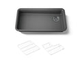 KOHLER K-27785-CM7 Cairn 33" Undermount Single-Bowl Kitchen Sink - Matte Graphite