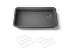 KOHLER K-27785-CM7 Cairn 33" Undermount Single-Bowl Kitchen Sink - Matte Graphite