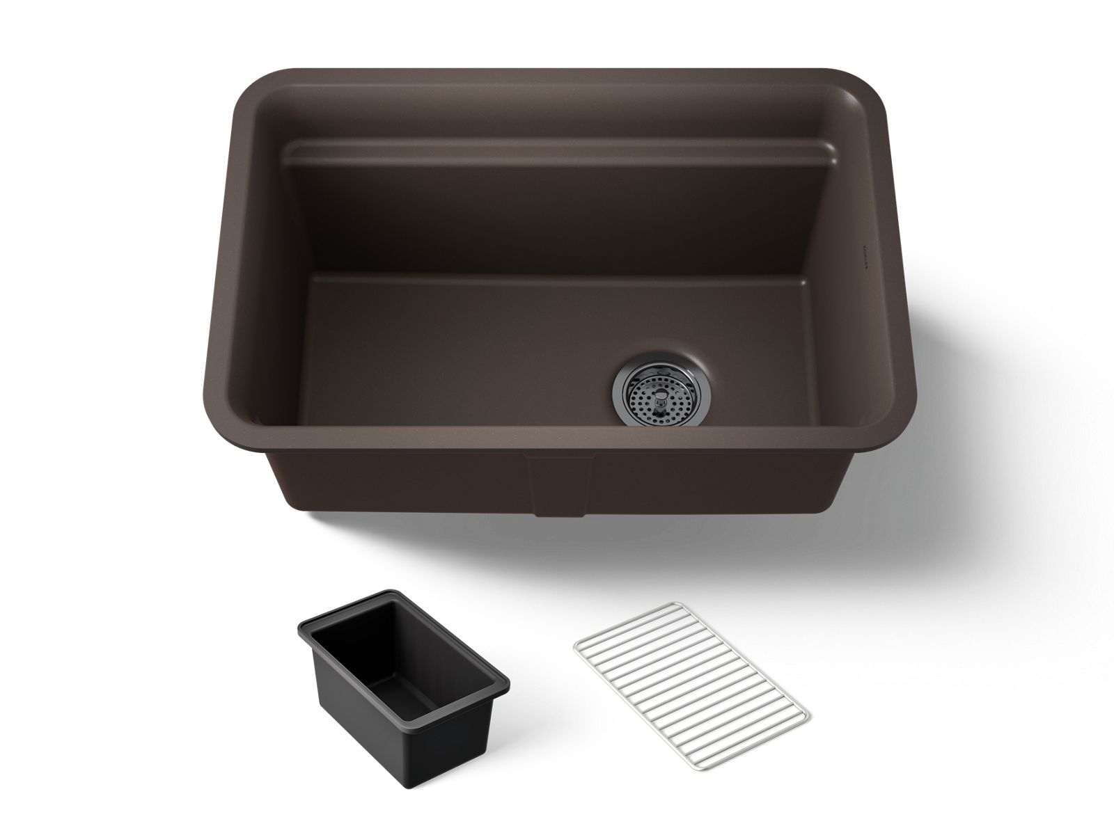 KOHLER K-27787-CM2 Cairn 27-1/2" Undermount Single-Bowl Utility Sink - Matte Brown