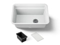 KOHLER K-27787-CM6 Cairn 27-1/2" Undermount Single-Bowl Utility Sink - Matte White