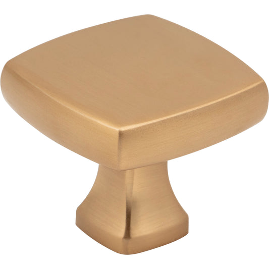 JEFFREY ALEXANDER 663SBZ Griffin 1-3/8" Length Square Knob - Satin Bronze
