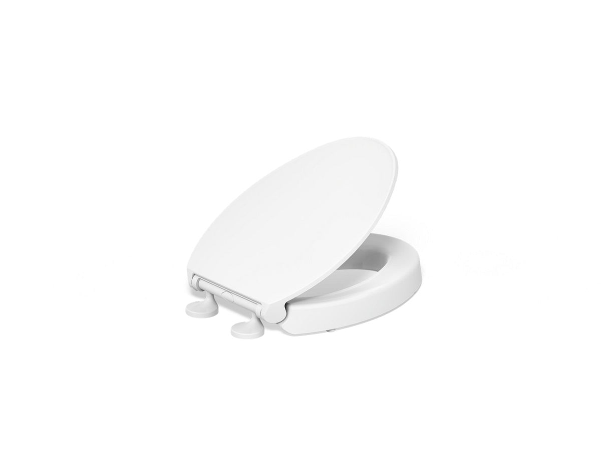 KOHLER K-27930-0 Border Elevated Quiet-Close elongated toilet seat - White