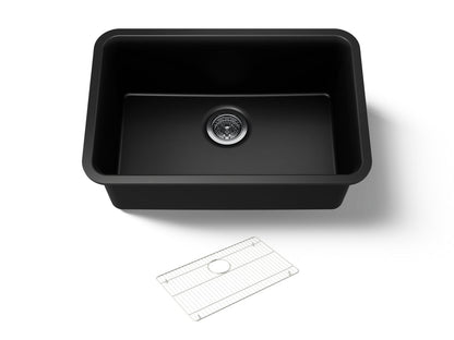 KOHLER K-28000-CM1 Cairn 27-1/2" undermount single-bowl kitchen sink - Matte Black