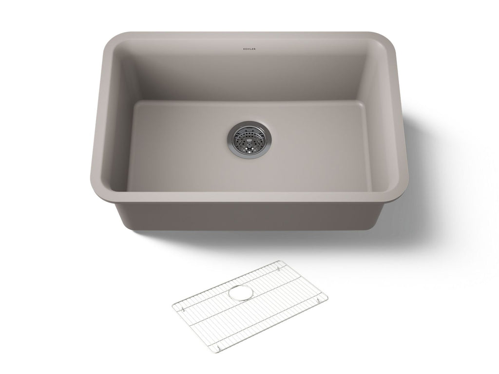 KOHLER K-28000-CM3 Cairn 27-1/2" Undermount Single-Bowl Kitchen Sink - Matte Taupe