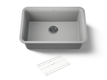 KOHLER K-28000-CM4 Cairn 27-1/2" undermount single-bowl kitchen sink - Matte Grey