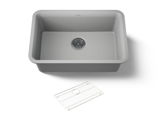 KOHLER K-28000-CM4 Cairn 27-1/2" undermount single-bowl kitchen sink - Matte Grey