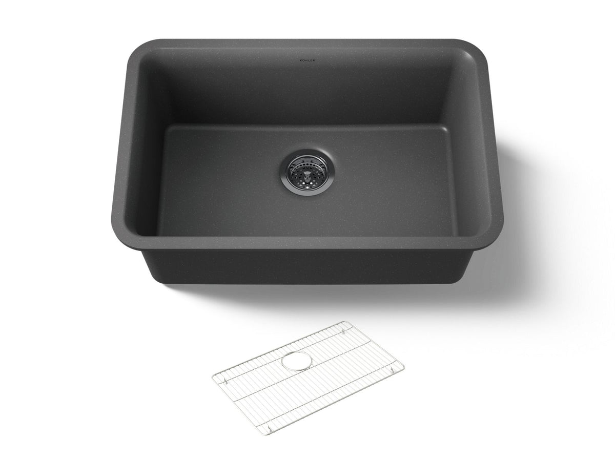 KOHLER K-28000-CM7 Cairn 27-1/2" Undermount Single-Bowl Kitchen Sink - Matte Graphite