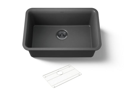 KOHLER K-28000-CM7 Cairn 27-1/2" undermount single-bowl kitchen sink - Matte Graphite