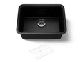 KOHLER K-28001-CM1 Cairn 24-1/2" Undermount Single-Bowl Kitchen Sink - Matte Black