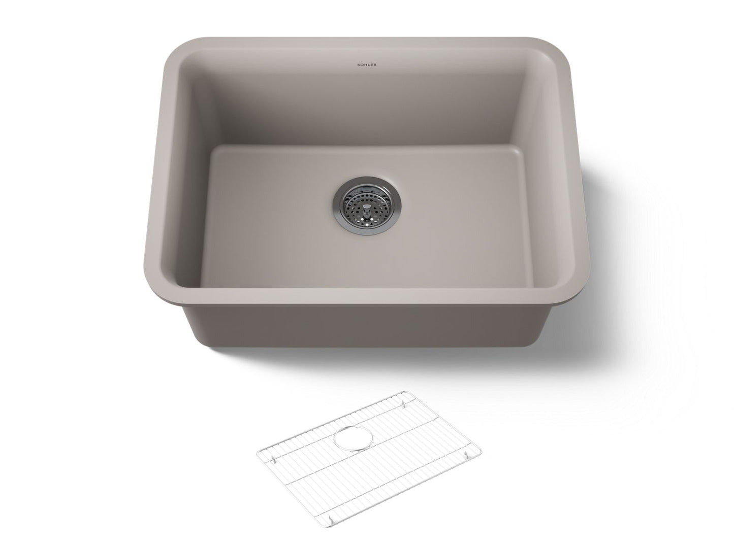 KOHLER K-28001-CM3 Cairn 24-1/2" undermount single-bowl kitchen sink - Matte Taupe