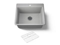 KOHLER K-28003-1-CM4 Kennon 25" Top-/Undermount Single-Bowl Kitchen Sink - Matte Grey