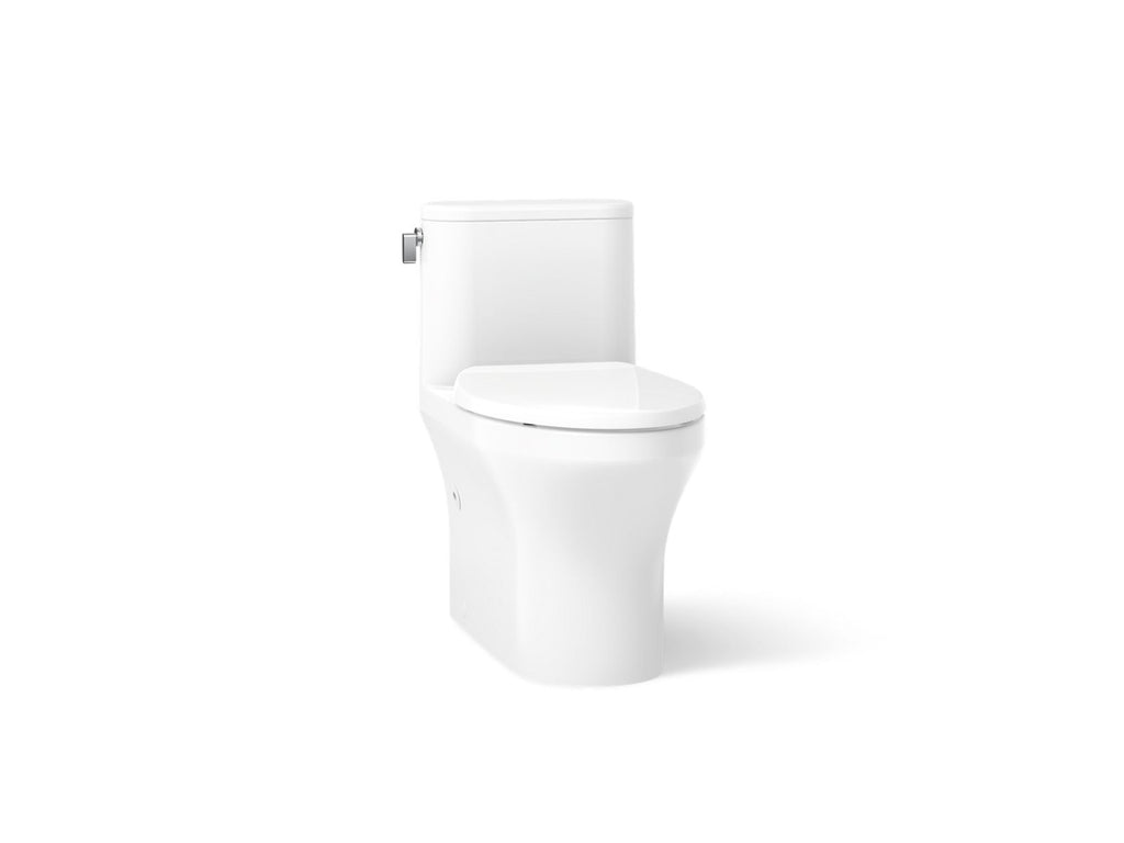 KOHLER K-28020-0 Spacity One-Piece Compact Elongated Toilet With Skirted Trapway, 1.28 Gpf - White