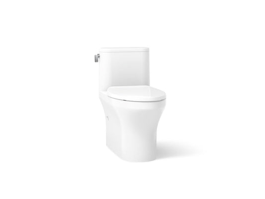 KOHLER K-28020-0 Spacity One-piece compact elongated toilet with skirted trapway, 1.28 gpf - White