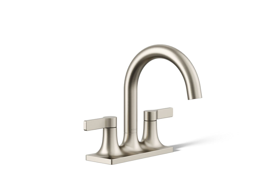 KOHLER K-28124-4-BN Venza Centerset Bathroom Sink Faucet, 1.2 Gpm - Vibrant Brushed Nickel