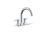 KOHLER K-28124-4-CP Venza Centerset Bathroom Sink Faucet, 1.2 Gpm - Polished Chrome