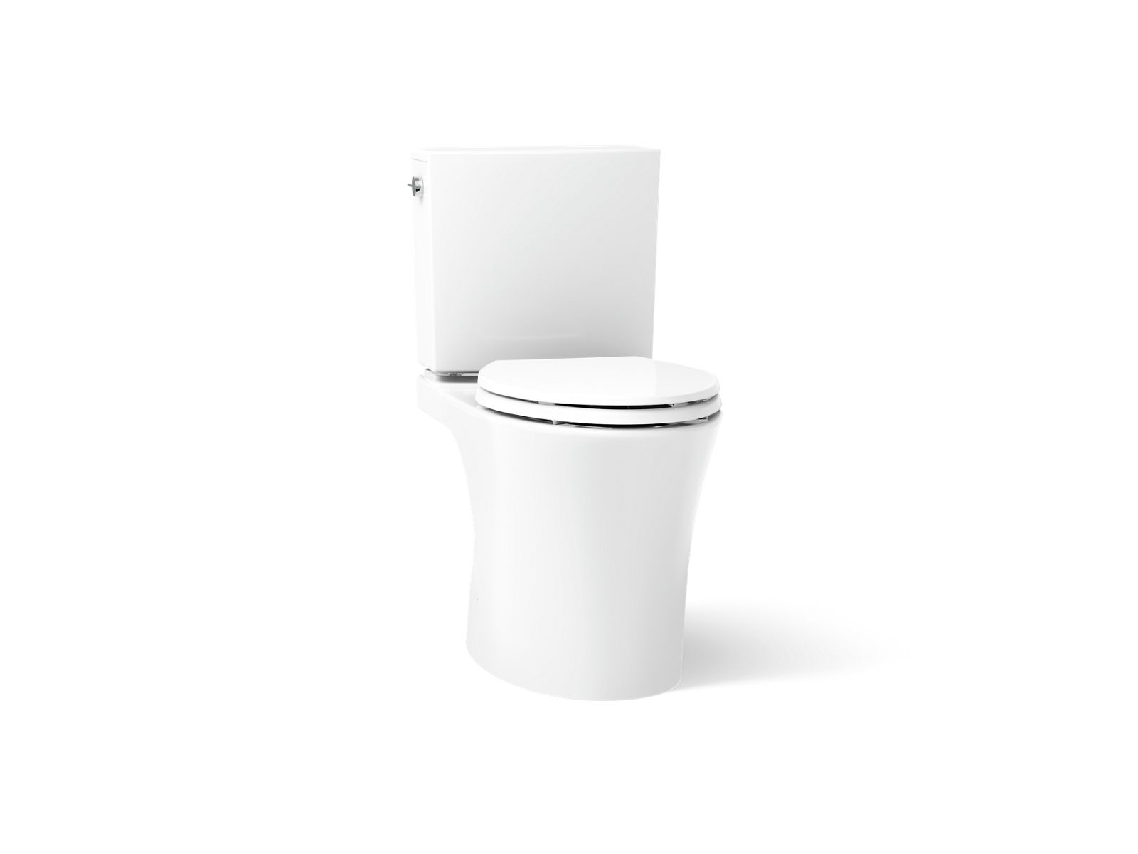 KOHLER K-28161-0 Veil Two-Piece Elongated Toilet With Skirted Trapway, 1.28 Gpf - White