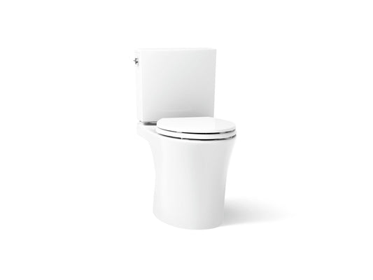 KOHLER K-28161-0 Veil Two-piece elongated toilet with skirted trapway, 1.28 gpf - White