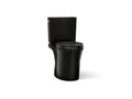 KOHLER K-28161-7 Veil Two-Piece Elongated Toilet With Skirted Trapway, 1.28 Gpf - Black Black