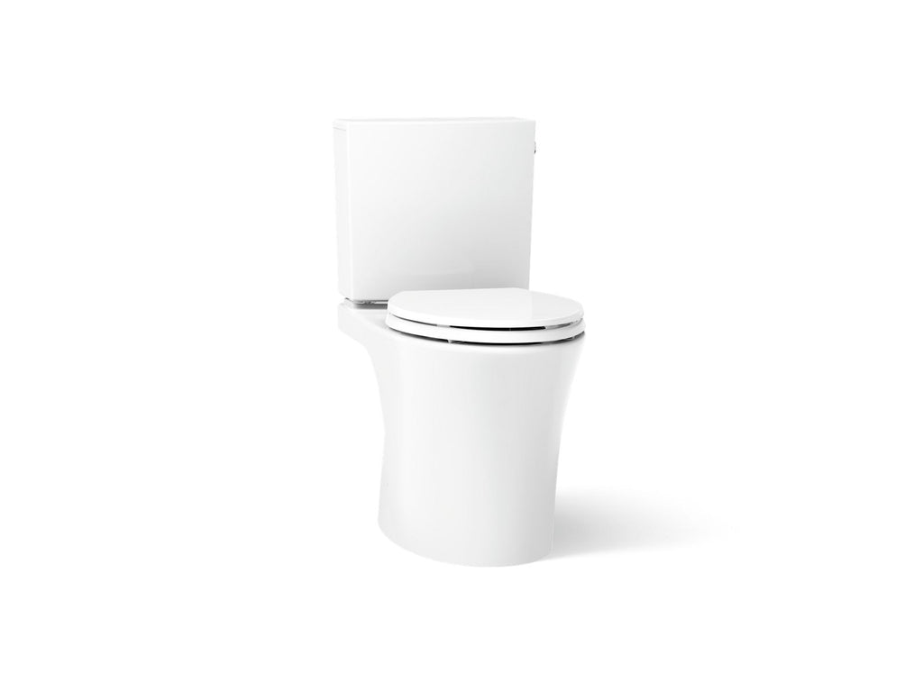 KOHLER K-28161-RA-0 Veil Two-Piece Elongated Toilet With Skirted Trapway, 1.28 Gpf - White