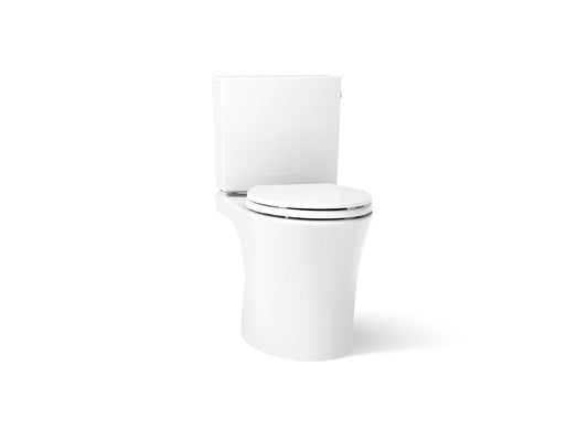 KOHLER K-28161-RA-0 Veil Two-piece elongated toilet with skirted trapway, 1.28 gpf - White