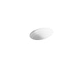 KOHLER K-2824-0 Serif 20-3/4" Oval Undermount Bathroom Sink, No Overflow - White