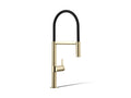 KOHLER K-28267-AF Components Semi-Professional Kitchen Sink Faucet With Two-Function Sprayhead - Vibrant French Gold