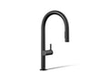 KOHLER K-28268-BL Components Pull-Down Kitchen Sink Faucet With Two-Function Sprayhead - Matte Black