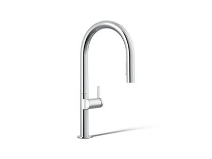 KOHLER K-28268-CP Components Pull-down kitchen sink faucet with two-function sprayhead - Polished Chrome