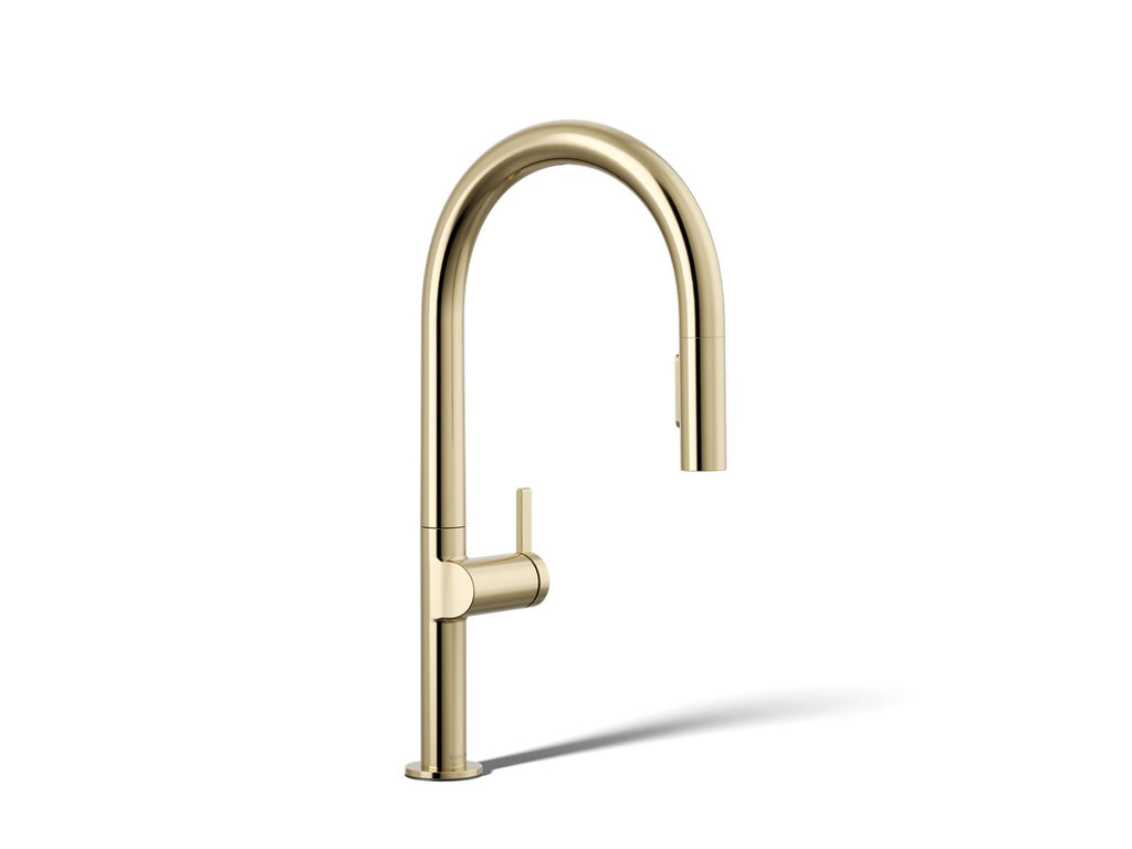 KOHLER K-28270-RT2-AF Components Touchless Pull-Down Kitchen Sink Faucet With Two-Function Sprayhead - Vibrant French Gold