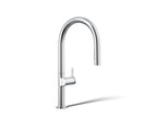 KOHLER K-28270-RT2-CP Components Touchless Pull-Down Kitchen Sink Faucet With Two-Function Sprayhead - Polished Chrome