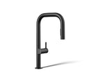 KOHLER K-28271-RT2-BL Components Touchless Pull-Down Kitchen Sink Faucet With Two-Function Sprayhead - Matte Black