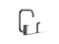 KOHLER K-28274-TT Components Single-Handle Kitchen Sink Faucet With Two-Function Extended-Reach Spout And Side Sprayer - Vibrant Titanium