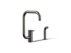 KOHLER K-28274-TT Components Single-Handle Kitchen Sink Faucet With Two-Function Extended-Reach Spout And Side Sprayer - Vibrant Titanium