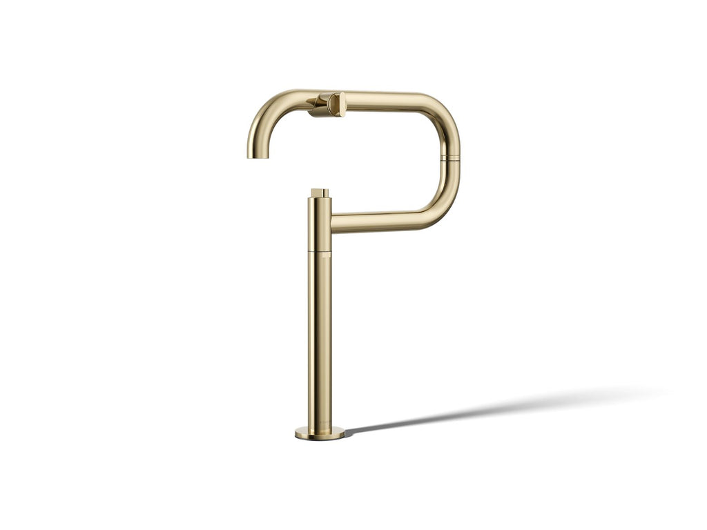 KOHLER K-28275-AF Components Deck-Mount Pot Filler - Vibrant French Gold