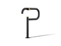 KOHLER K-28275-BMB Components Deck-Mount Pot Filler - Matte Black With Brushed Moderne Brass