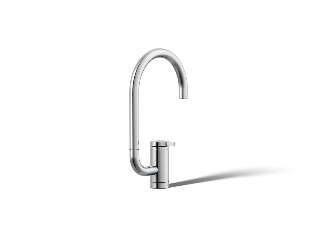 KOHLER K-28277-CP Components Single-Handle Bar Sink Faucet With Two-Function Extended-Reach Spout - Polished Chrome